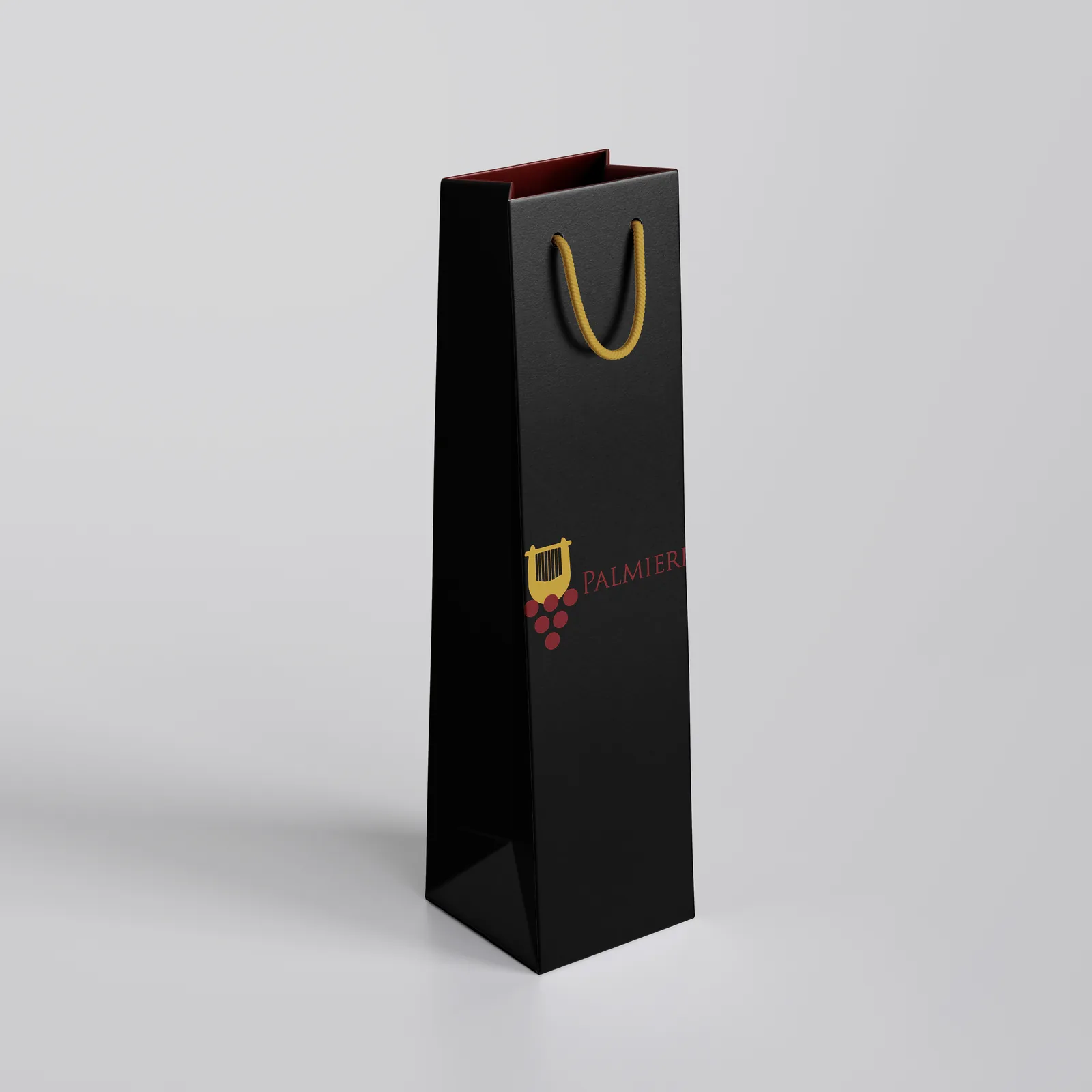 Mockup della busta regalo Palmieri Vini